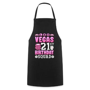 Équipe du 21e anniversaire de Las Vegas - Tablier de cuisine - noir - Devant - AI Model Male 185 dark (185cm)