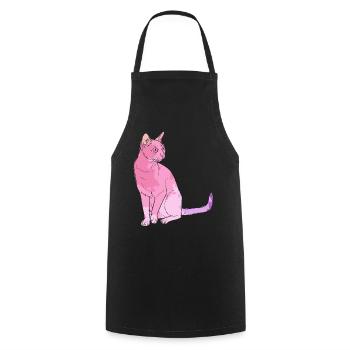 Bombay cat Bombay cat Colorful - Cooking Apron - black - Front - AI Model Male 185 dark (185cm)
