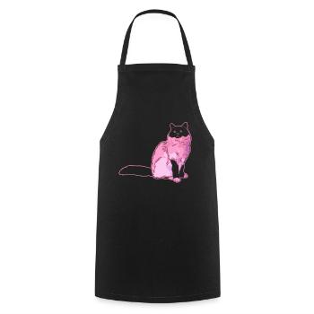 Birman cat Birman cat Colorful - Cooking Apron - black - Front - AI Model Male 185 dark (185cm)