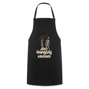 Funny Halloween Saying Undead Zombies - Cooking Apron - black - Front - AI Model Male 185 dark (185cm)