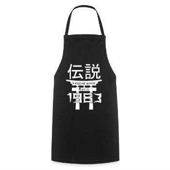 Légende depuis avril 1983 Cadeau d’anniversaire - Tablier de cuisine - noir - Devant - AI Model Male 185 dark (185cm)