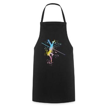 Pole Vaulter Kids Pole Vault - Cooking Apron - black - Front - AI Model Male 185 dark (185cm)