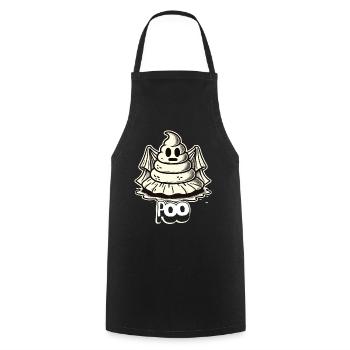 Funny poop pile ghost humorous poop - Cooking Apron - black - Front - AI Model Male 185 dark (185cm)