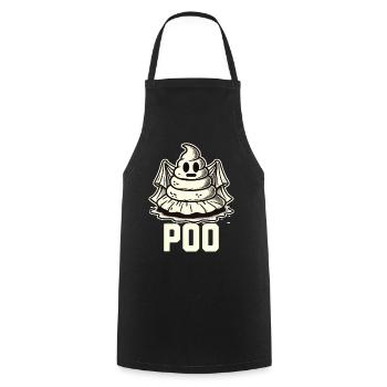 Lustiges Kackhaufen Gespenst Poo Anstatt Boo - Kochschürze - Schwarz - Vorne - AI Model Male 185 dark (185cm)