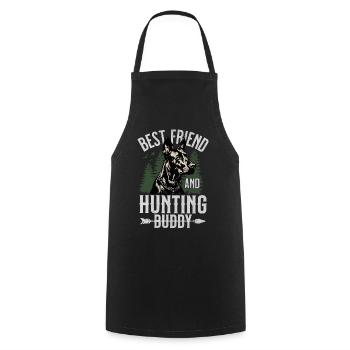 Meilleur ami et compagnon de chasse Chien fidèle - Tablier de cuisine - noir - Devant - AI Model Male 185 dark (185cm)
