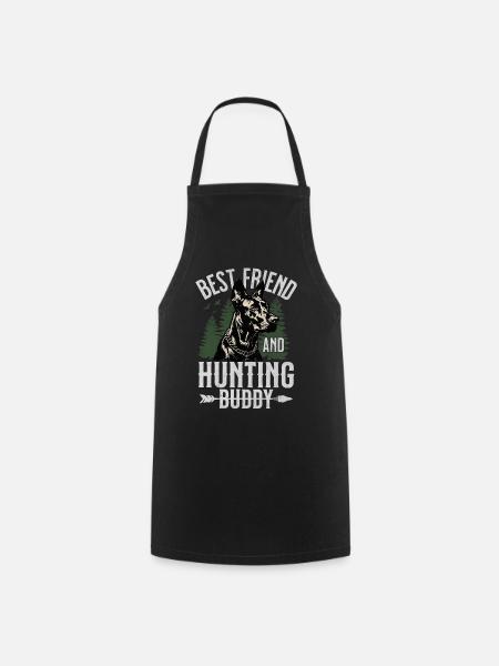 Best Friend and Hunting Buddy Loyal Dog - Cooking Apron - black