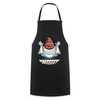 Lustiges Kackhaufen Gespenst Humorvolles Design - Kochschürze - Schwarz - Vorne - AI Model Male 185 dark (185cm)