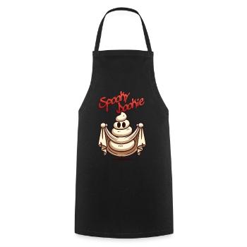 Funny poop pile ghost spooky dookie design - Cooking Apron - black - Front - AI Model Male 185 dark (185cm)