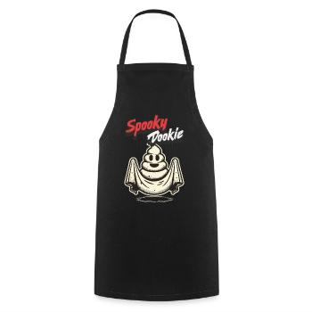 Funny poop pile ghost spooky dookie - Cooking Apron - black - Front - AI Model Male 185 dark (185cm)