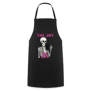 Café La joie de vivre Drôle d’amateur de café - Tablier de cuisine - noir - Devant - AI Model Male 185 dark (185cm)