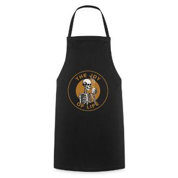 Café La joie de vivre Drôle d’amateur de café - Tablier de cuisine - noir - Devant - AI Model Male 185 dark (185cm)