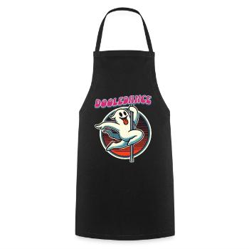 Funny Boolean Dance Saying Pole Dance Ghost - Cooking Apron - black - Front - AI Model Male 185 dark (185cm)