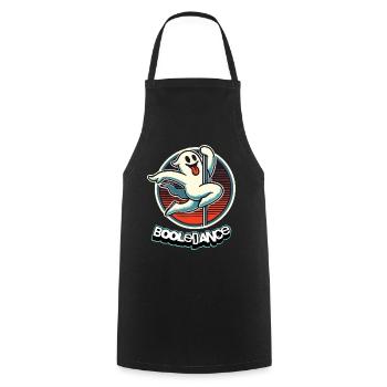 Funny Boolean Dance Saying Pole Dance Ghost - Cooking Apron - black - Front - AI Model Male 185 dark (185cm)