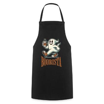 Funny Coffee Saying Spooky Ghosts - Cooking Apron - black - Front - AI Model Male 185 dark (185cm)