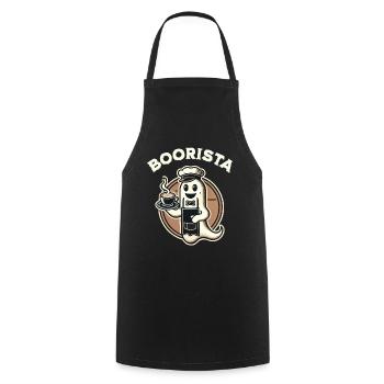 Funny Coffee Saying Spooky Ghosts - Cooking Apron - black - Front - AI Model Male 185 dark (185cm)