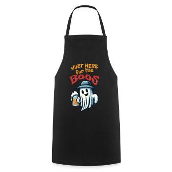 Halloween Ghost Party with Beer and Alcohol - Cooking Apron - black - Front - AI Model Male 185 dark (185cm)