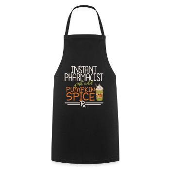 Apothecary Thanksgiving Pumpkin Spice - Cooking Apron - black - Front - AI Model Male 185 dark (185cm)