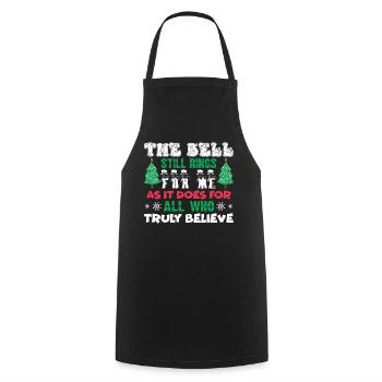 Christmas The Bell Still Rings As It Does For All - Cooking Apron - black - Front - AI Model Male 185 dark (185cm)