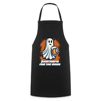 Funny Halloween Alcohol Lover Ghost Party - Cooking Apron - black - Front - AI Model Male 185 dark (185cm)