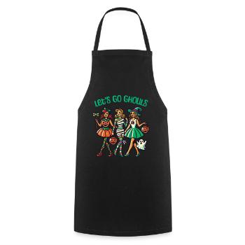 Funny Halloween Girl Let's Go Ghouls - Cooking Apron - black - Front - AI Model Male 185 dark (185cm)