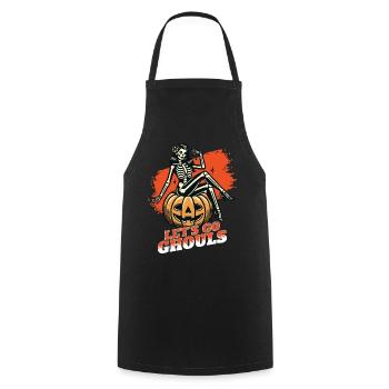 Lets Go Ghouls Drôle Halloween Fille - Tablier de cuisine - noir - Devant - AI Model Male 185 dark (185cm)