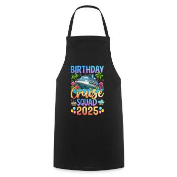 Birthday Cruise Squad 2025 - Kochschürze - Schwarz - Vorne - AI Model Male 185 dark (185cm)