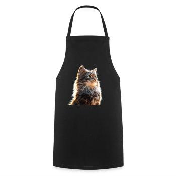 Cat Norwegian Forest Cat Norwegian Forest Cats - Cooking Apron - black - Front - AI Model Male 185 dark (185cm)