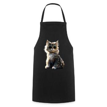 Cat Norwegian Forest Cat Norwegian Forest Cats - Cooking Apron - black - Front - AI Model Male 185 dark (185cm)