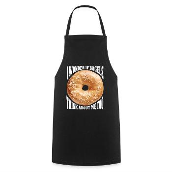 Bagel Lover Art Bagels - Cooking Apron - black - Front - AI Model Male 185 dark (185cm)