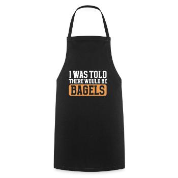 Bagel Lover Art Bagels - Tablier de cuisine - noir - Devant - AI Model Male 185 dark (185cm)