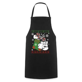 Christmas Boxing Christmas - Cooking Apron - black - Front - AI Model Male 185 dark (185cm)