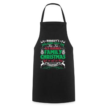 Funny Family Christmas Gifts - Cooking Apron - black - Front - AI Model Male 185 dark (185cm)