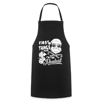 Christmas Santa I'm The Realest - Cooking Apron - black - Front - AI Model Male 185 dark (185cm)