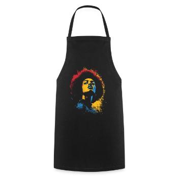 Portrait du patrimoine Mois de l’histoire des Noirs Art États-Unis - Tablier de cuisine - noir - Devant - AI Model Male 185 dark (185cm)