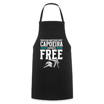 Capoeira Brésil Arts Martiaux Capoeira - Tablier de cuisine - noir - Devant - AI Model Male 185 dark (185cm)