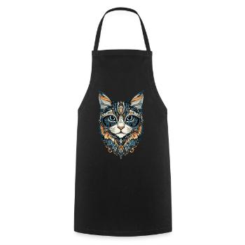 Persian Cat Persian Cat Persian Cat Cute Cats - Cooking Apron - black - Front - AI Model Male 185 dark (185cm)