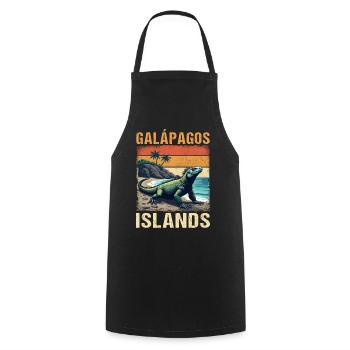 Galapagos Islands - Cooking Apron - black - Front - AI Model Male 185 dark (185cm)