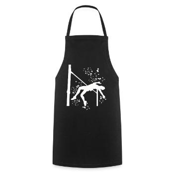 Hochspringer Wasserfarben Hochsprung - Kochschürze - Schwarz - Vorne - AI Model Male 185 dark (185cm)