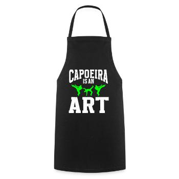 Capoeira Brésil Arts Martiaux Capoeira - Tablier de cuisine - noir - Devant - AI Model Male 185 dark (185cm)