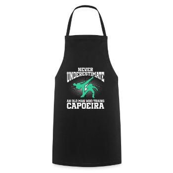 Capoeira Brésil Arts Martiaux Capoeira - Tablier de cuisine - noir - Devant - AI Model Male 185 dark (185cm)