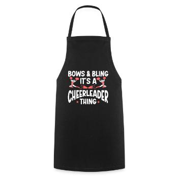 Cheerleading Cheerleader Base Flyer - Kochschürze - Schwarz - Vorne - AI Model Male 185 dark (185cm)