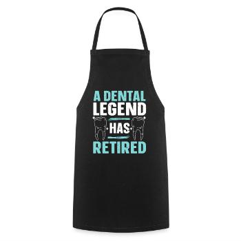 Dentist - Kochschürze - Schwarz - Vorne - AI Model Male 185 dark (185cm)