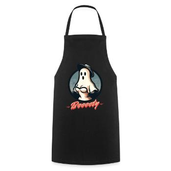 Lustiges retro Halloween Geisterspaß mit Booty - Kochschürze - Schwarz - Vorne - AI Model Male 185 dark (185cm)