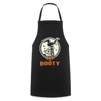 Lustiges Halloween Girl Mit Boo Im Booty - Kochschürze - Schwarz - Vorne - AI Model Male 185 dark (185cm)