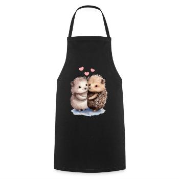 Liebenswerter Igel Adorable Hedgehog - Kochschürze - Schwarz - Vorne - AI Model Male 185 dark (185cm)