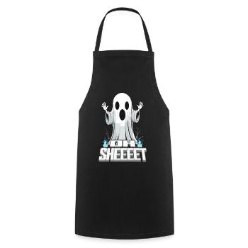 Halloween Oh Sheet Gespenst Lustig - Kochschürze - Schwarz - Vorne - AI Model Male 185 dark (185cm)