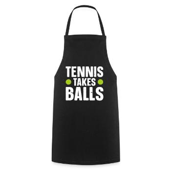 Tennis Player - Kochschürze - Schwarz - Vorne - AI Model Male 185 dark (185cm)