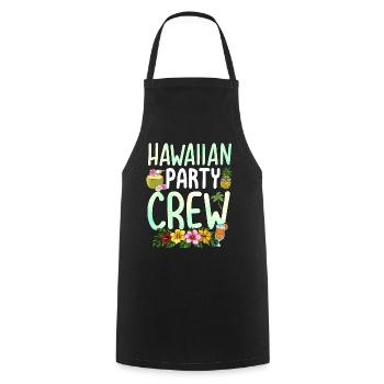 Hawaii Party Crew - Kochschürze - Schwarz - Vorne - AI Model Male 185 dark (185cm)