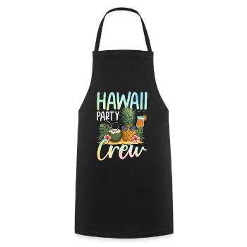 Hawaii Party Crew - Kochschürze - Schwarz - Vorne - AI Model Male 185 dark (185cm)