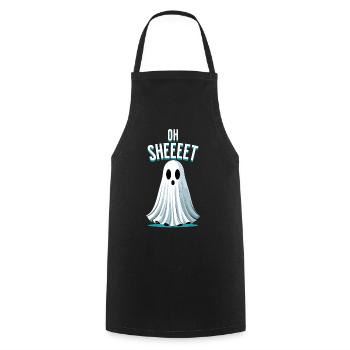 Halloween Oh Sheet Gespenst Lustig - Kochschürze - Schwarz - Vorne - AI Model Male 185 dark (185cm)